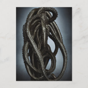 Cartão Postal Criatura De Octopus Tentacle Desconhecida E Assust