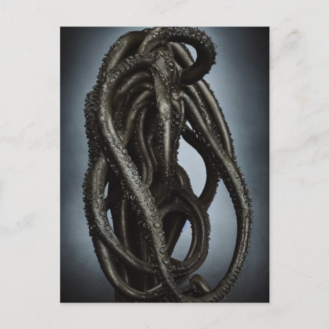 Cartão Postal Criatura De Octopus Tentacle Desconhecida E Assust (Frente)