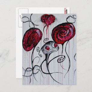 Cartão Postal Criatura Gira Fantasia Gótico Fantasia Arte Triste