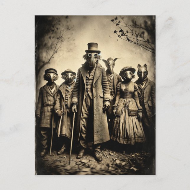 Cartão Postal Criaturas estranhas em uma foto virtual (Frente)