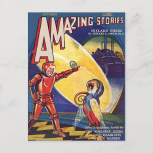 Cartão Postal Criaturas Vintage Sci Fi do cobrir art Strings