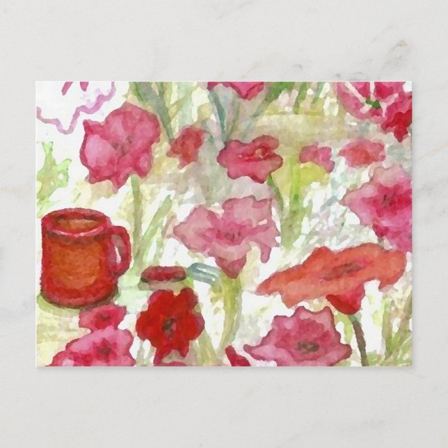 Cartão Postal CricketDiane Art "Café de Verão" (Frente)