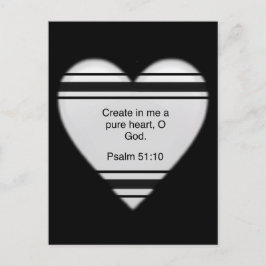 Cartão Postal Crie em mim um coração limpo, Ó Deus Salm 51:10 PC