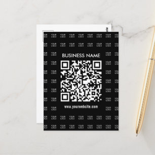 Cartão Postal Crie instantaneamente código QR e padrão de logoti