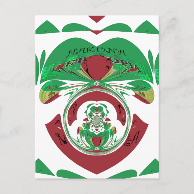 Cartão Postal Crie o seu. Eu amo a bela Etiópia. (Frente)