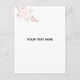 Cartão Postal Crie o seu próprio branco elegante
