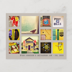 Cartão Postal Crie O Seu Próprio Instagram Pos De Colagem De Fot