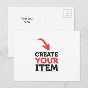 Cartão Postal CRIE-O-VOCÊ-MESMO DIY Personalizado envie seu desi