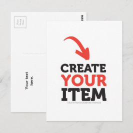 Cartão Postal CRIE-O-VOCÊ-MESMO DIY Personalizado envie seu desi