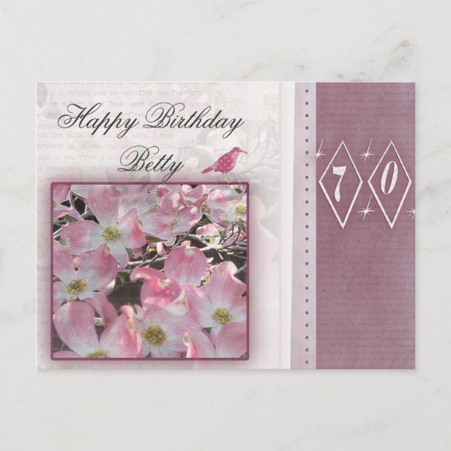 Cartão Postal Crie seu próprio aniversário de 70 personalizado (Frente)