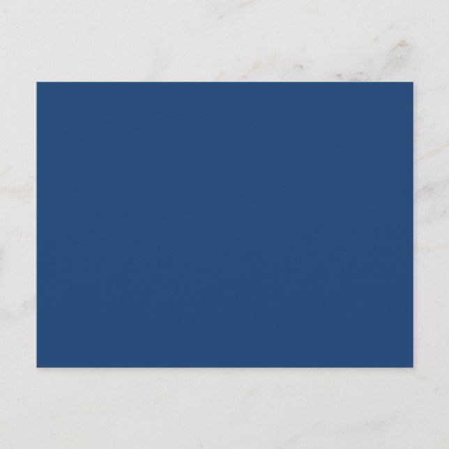 Cartão Postal Crie seu próprio azul escuro simples (Frente)