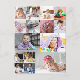 Cartão Postal Crie Seu Próprio Colagem de 15 Fotos