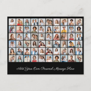 Cartão Postal Crie seu próprio colagem de 60 fotos Adicione sua 