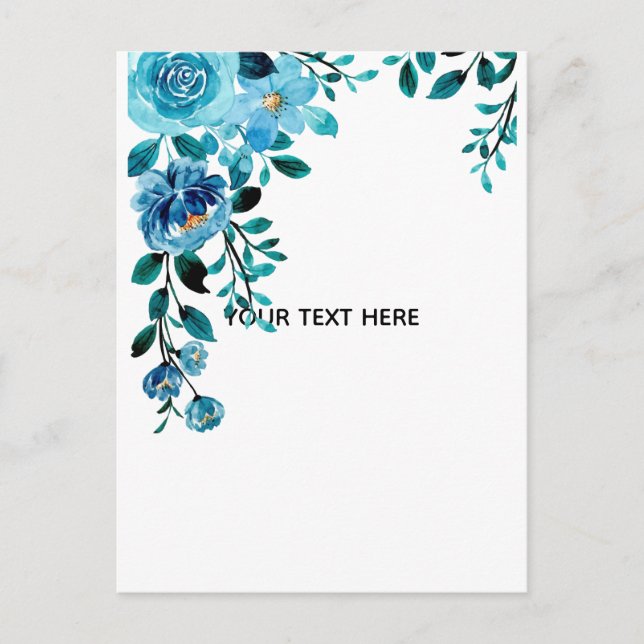 Cartão Postal Crie Seu Próprio Floral (Frente)