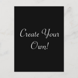Cartão Postal Crie seu próprio preto