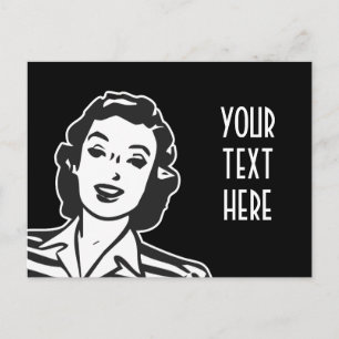 CARTÃO POSTAL CRIE SEUS PRÓPRIOS PRESENTES DE MULHERES SORRIDAS