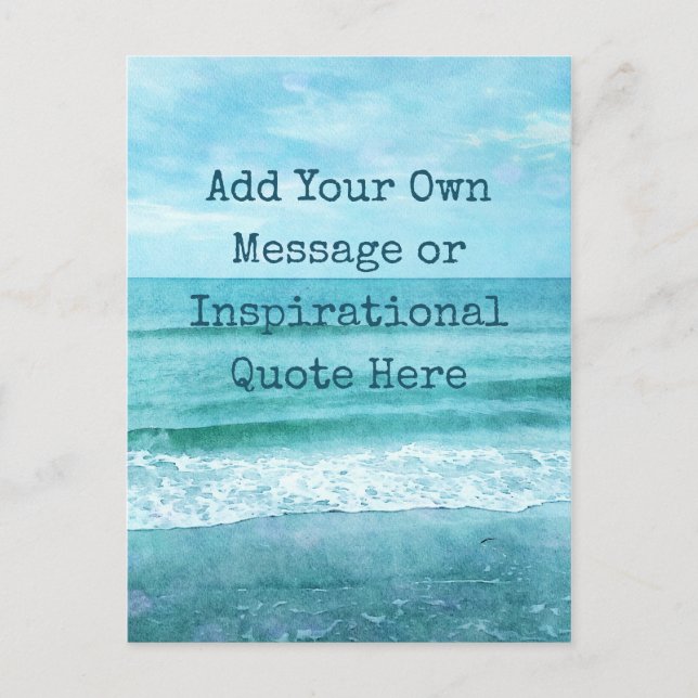 Cartão Postal Crie sua própria citação motivacional (Frente)