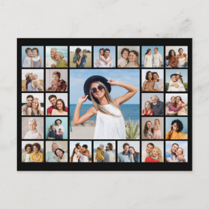 Cartão Postal Crie Sua Própria Colagem de 27 Fotos