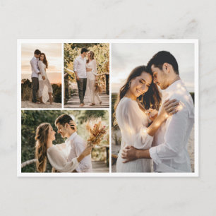 Cartão Postal Crie Sua Própria Colagem de 4 Fotos