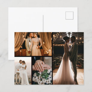 Cartão Postal Crie Sua Própria Colagem de 4 Fotos