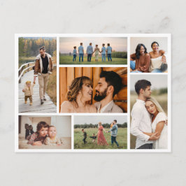 Cartão Postal Crie Sua Própria Colagem de 7 Fotos