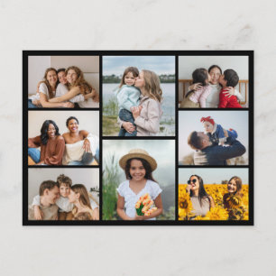 Cartão Postal Crie Sua Própria Colagem de 8 Fotos
