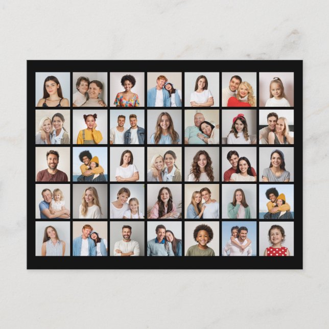 Cartão Postal Crie Sua Própria Colagem De Fotos 35 (Frente)