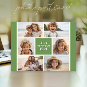Cartão Postal Crie Sua Própria Colagem de Fotos - 6 fotos e Text