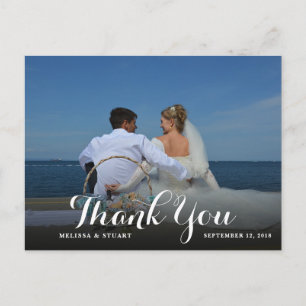 Cartão Postal Crie sua própria foto de casamento Obrigado