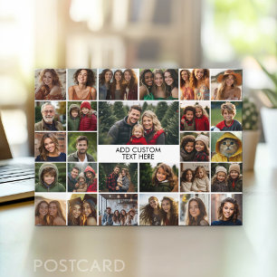 Cartão Postal Crie uma colagem de fotos funky com 27 fotos
