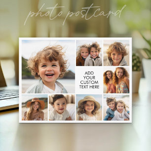 Cartão Postal Crie uma colagem de fotos personalizada com 8 foto