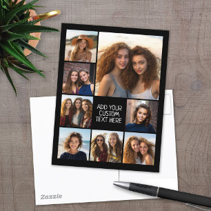 Cartão Postal Crie uma colagem de fotos personalizada com 8 foto