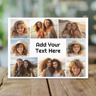 Cartão Postal Crie uma colagem de fotos personalizada com 8 foto