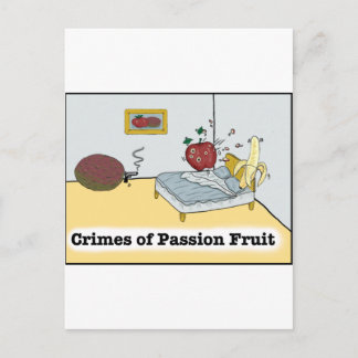 Cartão Postal Crimes da Fruta de Paixão Zazzle