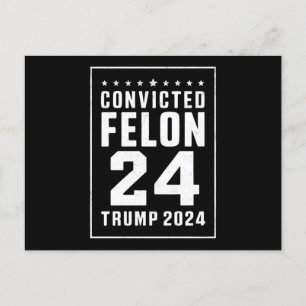 Cartão Postal Criminoso Condenado 4 de Julho Trump 2024