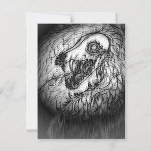 Cartão Postal Criptid: Sketch do Wasset da Neve
