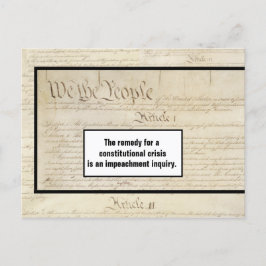 Cartão Postal Crise Constitucional Impeach Trump Constituição