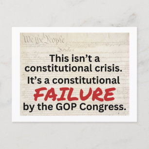 Cartão Postal Crise de fracasso constitucional do GOP anti-Trump
