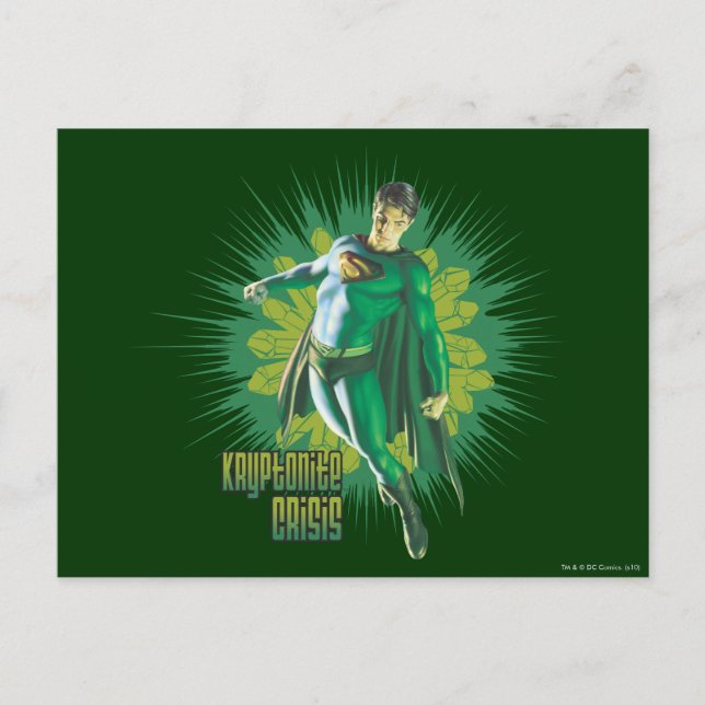 Cartão Postal Crise de Kryptonite do superman (Frente)