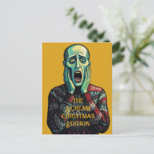 Cartão Postal Crise de Natal - Suéter Sazonal Edvard Munch