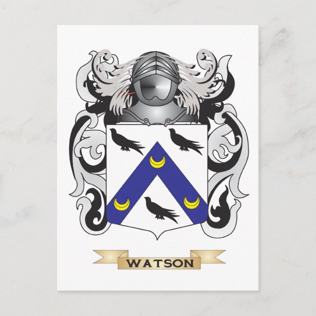 Cartão Postal Crista de la Familia Watson (Escudo de Armas) (Frente)