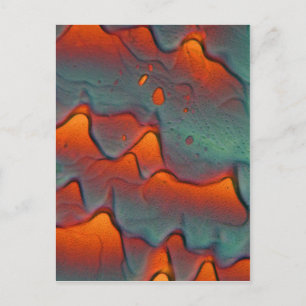 Cartão Postal Cristais de acetato de zinco ao microscópio