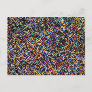 Cartão Postal Cristais de cafeína ao microscópio