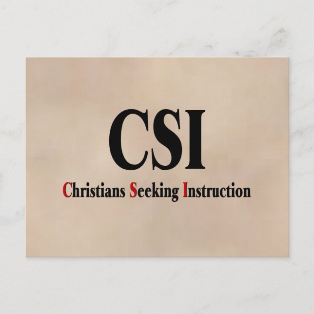 Cartão Postal Cristãos CSI (Frente)
