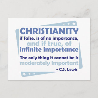 Cartão Postal Cristianismo - De Importância Infinita