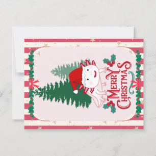 Cartão Postal Cristmas axolotl