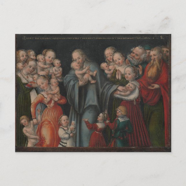 Cartão Postal Cristo abençoando as crianças (Frente)