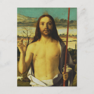 Cartão Postal Cristo Abençoando de Giovanni Bellini
