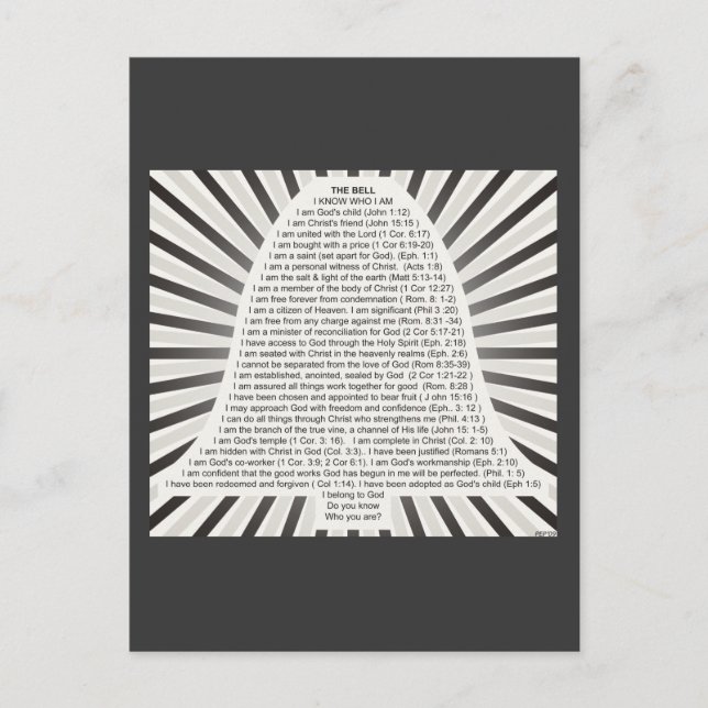 Cartão Postal Cristo Bell (Frente)