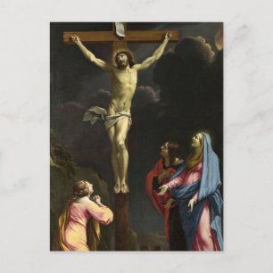 Cartão Postal Cristo da Cruz por Eustache Le Suer